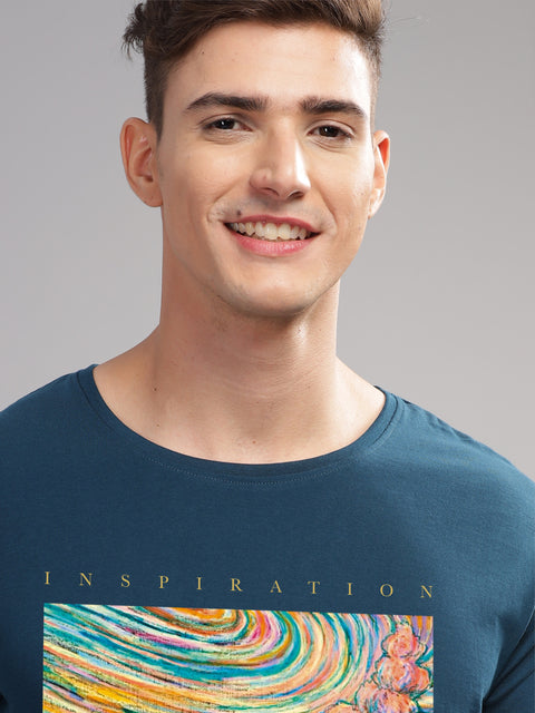 Adro Mens Printed T Shirt | The Super Soft Tshirt in India| Pure Cotton Lycra Breathable Fabric| 4 way stretch smart tech fabric| Round Neck T-Shirt (Also in Plus Size)