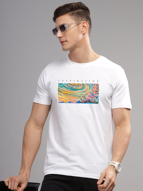 Adro Mens Printed T Shirt | The Super Soft Tshirt in India| Pure Cotton Lycra Breathable Fabric| 4 way stretch smart tech fabric| Round Neck T-Shirt (Also in Plus Size)