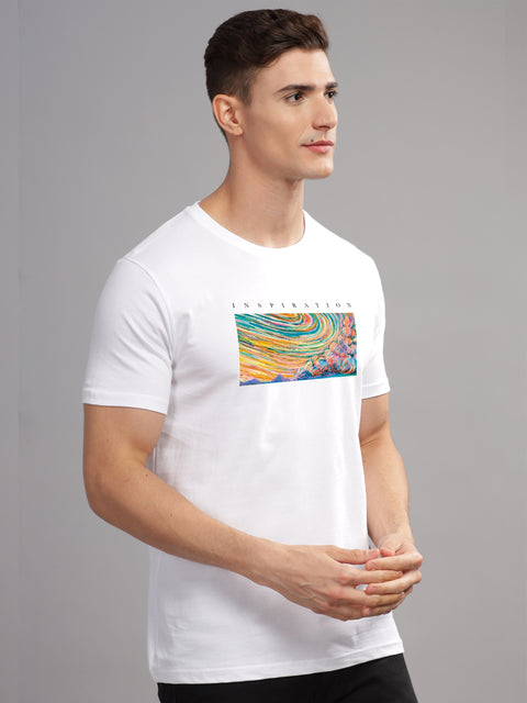 Adro Mens Printed T Shirt | The Super Soft Tshirt in India| Pure Cotton Lycra Breathable Fabric| 4 way stretch smart tech fabric| Round Neck T-Shirt (Also in Plus Size)