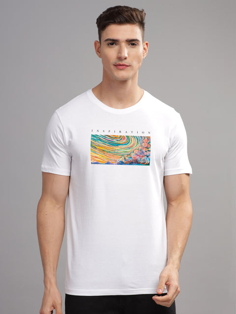 Adro Mens Printed T Shirt | The Super Soft Tshirt in India| Pure Cotton Lycra Breathable Fabric| 4 way stretch smart tech fabric| Round Neck T-Shirt (Also in Plus Size)
