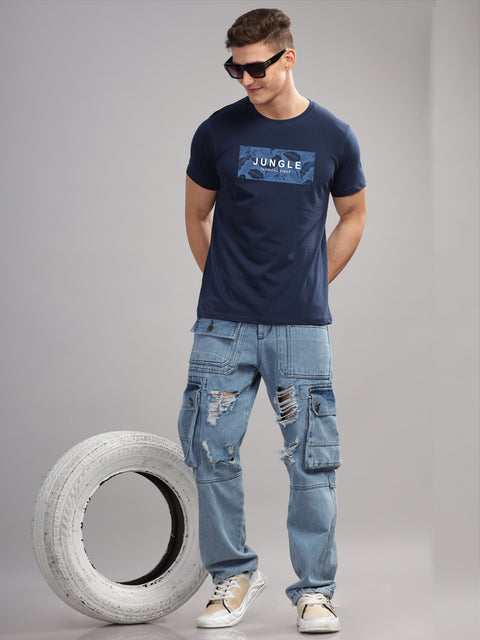 Adro Mens Printed T Shirt | The Super Soft Tshirt in India| Pure Cotton Lycra Breathable Fabric| 4 way stretch smart tech fabric| Round Neck T-Shirt (Also in Plus Size)