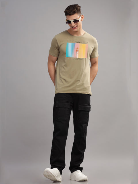Adro Mens Printed T Shirt | The Super Soft Tshirt in India| Pure Cotton Lycra Breathable Fabric| 4 way stretch smart tech fabric| Round Neck T-Shirt (Also in Plus Size)