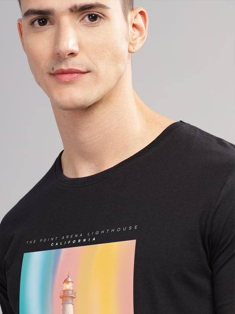 Adro Mens Printed T Shirt | The Super Soft Tshirt in India| Pure Cotton Lycra Breathable Fabric| 4 way stretch smart tech fabric| Round Neck T-Shirt (Also in Plus Size)