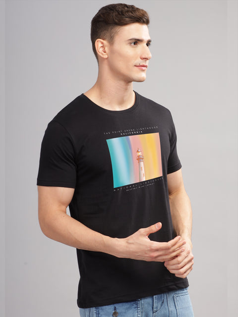 Adro Mens Printed T Shirt | The Super Soft Tshirt in India| Pure Cotton Lycra Breathable Fabric| 4 way stretch smart tech fabric| Round Neck T-Shirt (Also in Plus Size)