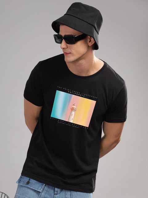 Adro Mens Printed T Shirt | The Super Soft Tshirt in India| Pure Cotton Lycra Breathable Fabric| 4 way stretch smart tech fabric| Round Neck T-Shirt (Also in Plus Size)