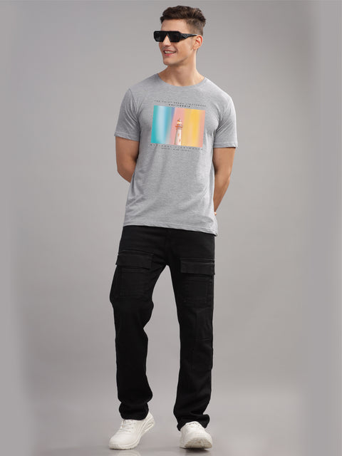 Adro Mens Printed T Shirt | The Super Soft Tshirt in India| Pure Cotton Lycra Breathable Fabric| 4 way stretch smart tech fabric| Round Neck T-Shirt (Also in Plus Size)