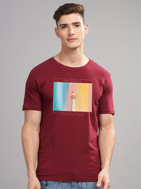 Adro Mens Printed T Shirt | The Super Soft Tshirt in India| Pure Cotton Lycra Breathable Fabric| 4 way stretch smart tech fabric| Round Neck T-Shirt (Also in Plus Size)