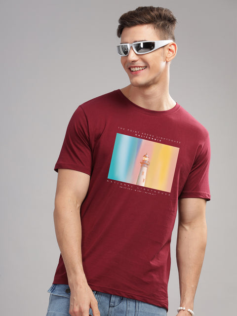 Adro Mens Printed T Shirt | The Super Soft Tshirt in India| Pure Cotton Lycra Breathable Fabric| 4 way stretch smart tech fabric| Round Neck T-Shirt (Also in Plus Size)