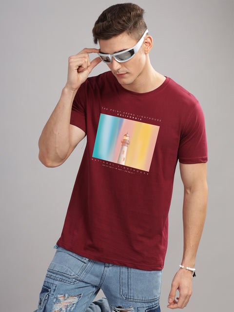 Adro Mens Printed T Shirt | The Super Soft Tshirt in India| Pure Cotton Lycra Breathable Fabric| 4 way stretch smart tech fabric| Round Neck T-Shirt (Also in Plus Size)