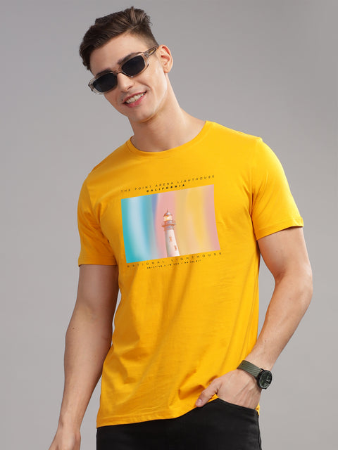 Adro Mens Printed T Shirt | The Super Soft Tshirt in India| Pure Cotton Lycra Breathable Fabric| 4 way stretch smart tech fabric| Round Neck T-Shirt (Also in Plus Size)