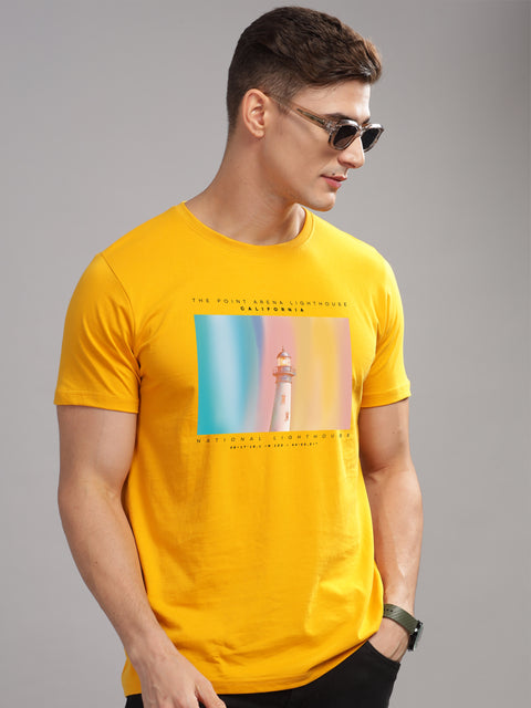 Adro Mens Printed T Shirt | The Super Soft Tshirt in India| Pure Cotton Lycra Breathable Fabric| 4 way stretch smart tech fabric| Round Neck T-Shirt (Also in Plus Size)