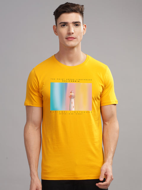 Adro Mens Printed T Shirt | The Super Soft Tshirt in India| Pure Cotton Lycra Breathable Fabric| 4 way stretch smart tech fabric| Round Neck T-Shirt (Also in Plus Size)
