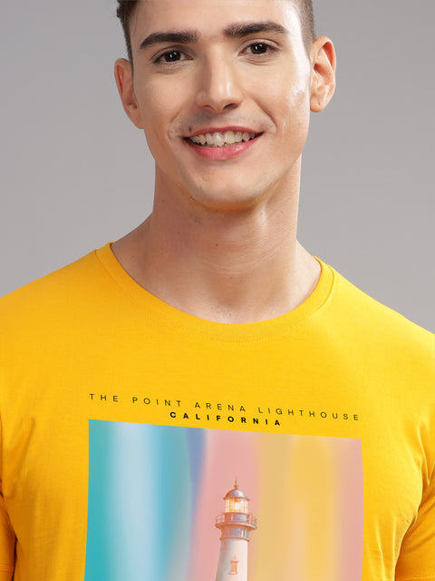 Adro Mens Printed T Shirt | The Super Soft Tshirt in India| Pure Cotton Lycra Breathable Fabric| 4 way stretch smart tech fabric| Round Neck T-Shirt (Also in Plus Size)