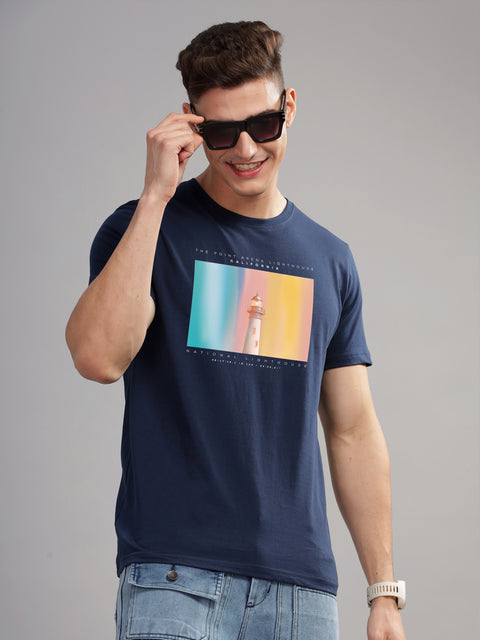 Adro Mens Printed T Shirt | The Super Soft Tshirt in India| Pure Cotton Lycra Breathable Fabric| 4 way stretch smart tech fabric| Round Neck T-Shirt (Also in Plus Size)