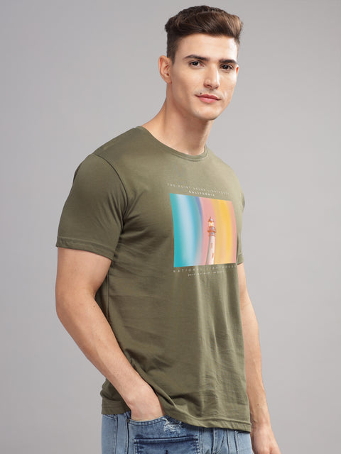 Adro Mens Printed T Shirt | The Super Soft Tshirt in India| Pure Cotton Lycra Breathable Fabric| 4 way stretch smart tech fabric| Round Neck T-Shirt (Also in Plus Size)