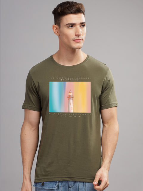 Adro Mens Printed T Shirt | The Super Soft Tshirt in India| Pure Cotton Lycra Breathable Fabric| 4 way stretch smart tech fabric| Round Neck T-Shirt (Also in Plus Size)