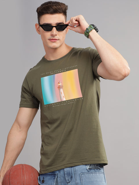 Adro Mens Printed T Shirt | The Super Soft Tshirt in India| Pure Cotton Lycra Breathable Fabric| 4 way stretch smart tech fabric| Round Neck T-Shirt (Also in Plus Size)