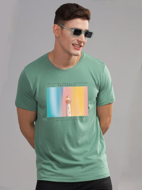 Adro Mens Printed T Shirt | The Super Soft Tshirt in India| Pure Cotton Lycra Breathable Fabric| 4 way stretch smart tech fabric| Round Neck T-Shirt (Also in Plus Size)