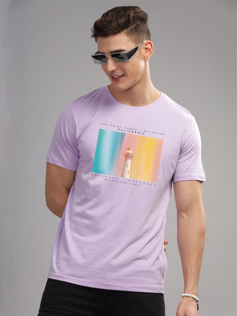Adro Mens Printed T Shirt | The Super Soft Tshirt in India| Pure Cotton Lycra Breathable Fabric| 4 way stretch smart tech fabric| Round Neck T-Shirt (Also in Plus Size)