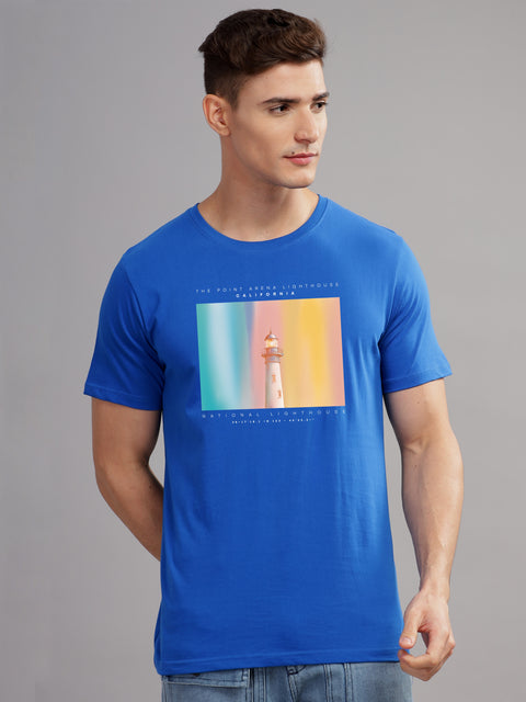 Adro Mens Printed T Shirt | The Super Soft Tshirt in India| Pure Cotton Lycra Breathable Fabric| 4 way stretch smart tech fabric| Round Neck T-Shirt (Also in Plus Size)