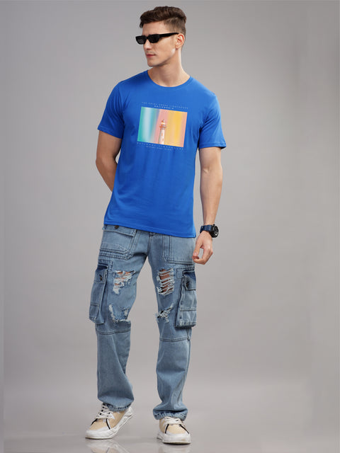 Adro Mens Printed T Shirt | The Super Soft Tshirt in India| Pure Cotton Lycra Breathable Fabric| 4 way stretch smart tech fabric| Round Neck T-Shirt (Also in Plus Size)