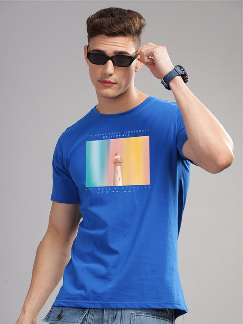 Adro Mens Printed T Shirt | The Super Soft Tshirt in India| Pure Cotton Lycra Breathable Fabric| 4 way stretch smart tech fabric| Round Neck T-Shirt (Also in Plus Size)