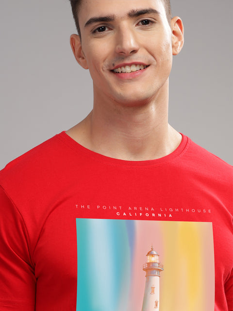 Adro Mens Printed T Shirt | The Super Soft Tshirt in India| Pure Cotton Lycra Breathable Fabric| 4 way stretch smart tech fabric| Round Neck T-Shirt (Also in Plus Size)