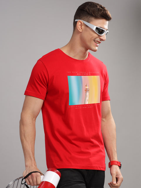 Adro Mens Printed T Shirt | The Super Soft Tshirt in India| Pure Cotton Lycra Breathable Fabric| 4 way stretch smart tech fabric| Round Neck T-Shirt (Also in Plus Size)