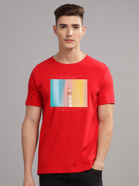 Adro Mens Printed T Shirt | The Super Soft Tshirt in India| Pure Cotton Lycra Breathable Fabric| 4 way stretch smart tech fabric| Round Neck T-Shirt (Also in Plus Size)