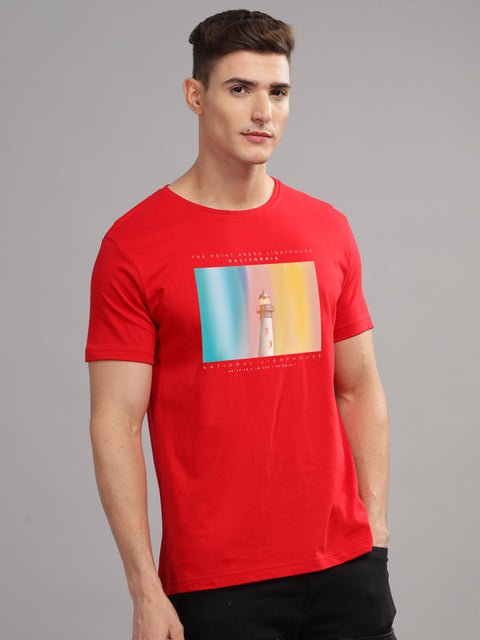 Adro Mens Printed T Shirt | The Super Soft Tshirt in India| Pure Cotton Lycra Breathable Fabric| 4 way stretch smart tech fabric| Round Neck T-Shirt (Also in Plus Size)