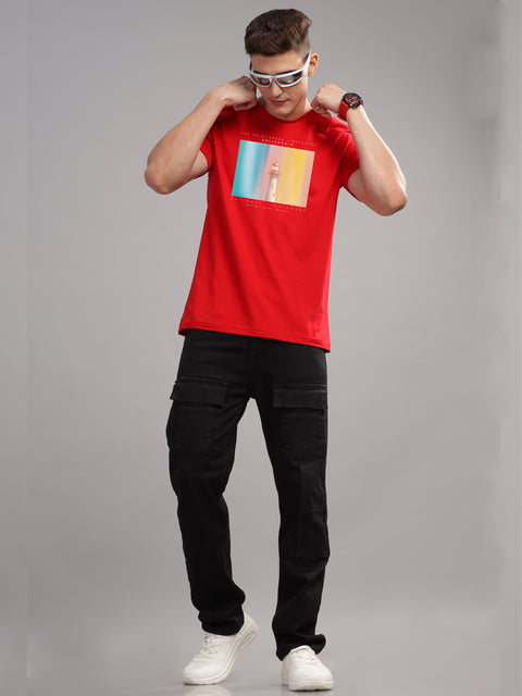Adro Mens Printed T Shirt | The Super Soft Tshirt in India| Pure Cotton Lycra Breathable Fabric| 4 way stretch smart tech fabric| Round Neck T-Shirt (Also in Plus Size)