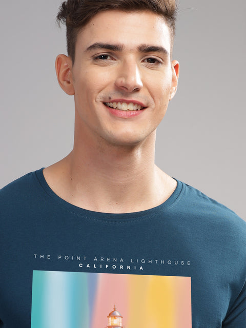 Adro Mens Printed T Shirt | The Super Soft Tshirt in India| Pure Cotton Lycra Breathable Fabric| 4 way stretch smart tech fabric| Round Neck T-Shirt (Also in Plus Size)