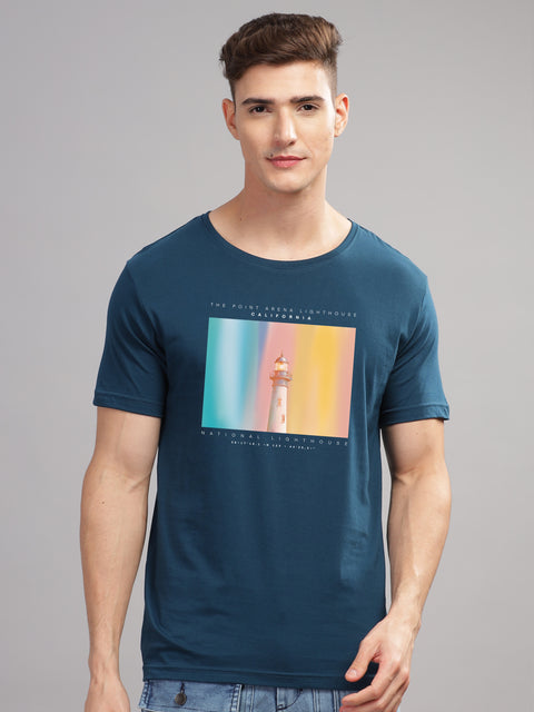 Adro Mens Printed T Shirt | The Super Soft Tshirt in India| Pure Cotton Lycra Breathable Fabric| 4 way stretch smart tech fabric| Round Neck T-Shirt (Also in Plus Size)