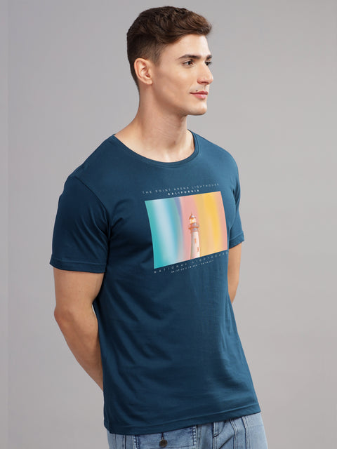 Adro Mens Printed T Shirt | The Super Soft Tshirt in India| Pure Cotton Lycra Breathable Fabric| 4 way stretch smart tech fabric| Round Neck T-Shirt (Also in Plus Size)