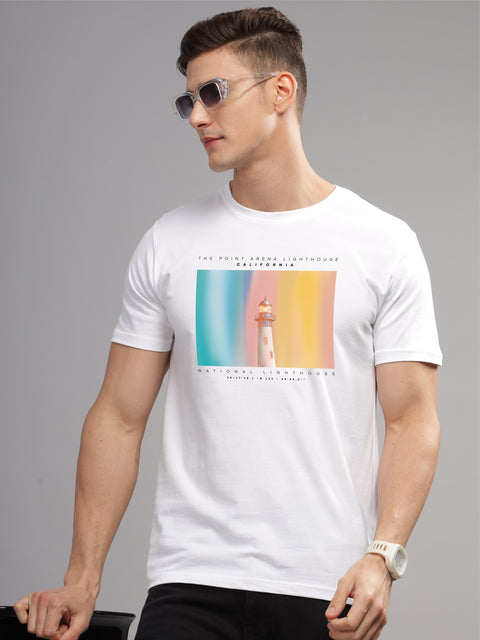 Adro Mens Printed T Shirt | The Super Soft Tshirt in India| Pure Cotton Lycra Breathable Fabric| 4 way stretch smart tech fabric| Round Neck T-Shirt (Also in Plus Size)