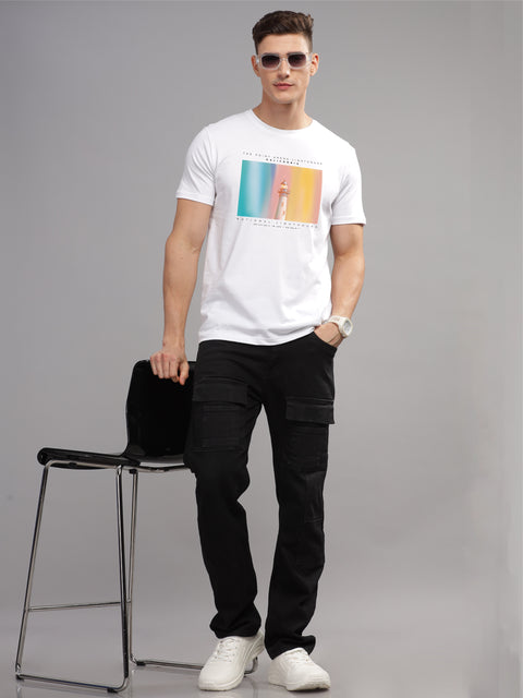 Adro Mens Printed T Shirt | The Super Soft Tshirt in India| Pure Cotton Lycra Breathable Fabric| 4 way stretch smart tech fabric| Round Neck T-Shirt (Also in Plus Size)
