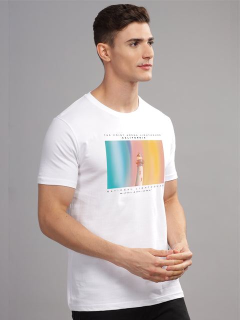 Adro Mens Printed T Shirt | The Super Soft Tshirt in India| Pure Cotton Lycra Breathable Fabric| 4 way stretch smart tech fabric| Round Neck T-Shirt (Also in Plus Size)
