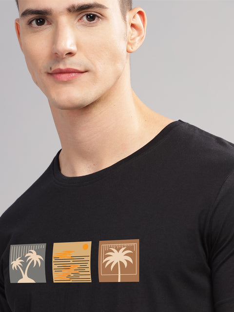 Adro Mens Printed T Shirt | The Super Soft Tshirt in India| Pure Cotton Lycra Breathable Fabric| 4 way stretch smart tech fabric| Round Neck T-Shirt (Also in Plus Size)