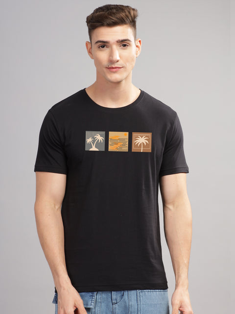 Adro Mens Printed T Shirt | The Super Soft Tshirt in India| Pure Cotton Lycra Breathable Fabric| 4 way stretch smart tech fabric| Round Neck T-Shirt (Also in Plus Size)