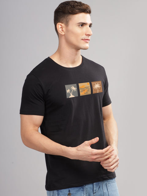 Adro Mens Printed T Shirt | The Super Soft Tshirt in India| Pure Cotton Lycra Breathable Fabric| 4 way stretch smart tech fabric| Round Neck T-Shirt (Also in Plus Size)