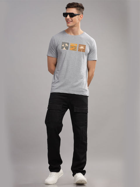 Adro Mens Printed T Shirt | The Super Soft Tshirt in India| Pure Cotton Lycra Breathable Fabric| 4 way stretch smart tech fabric| Round Neck T-Shirt (Also in Plus Size)