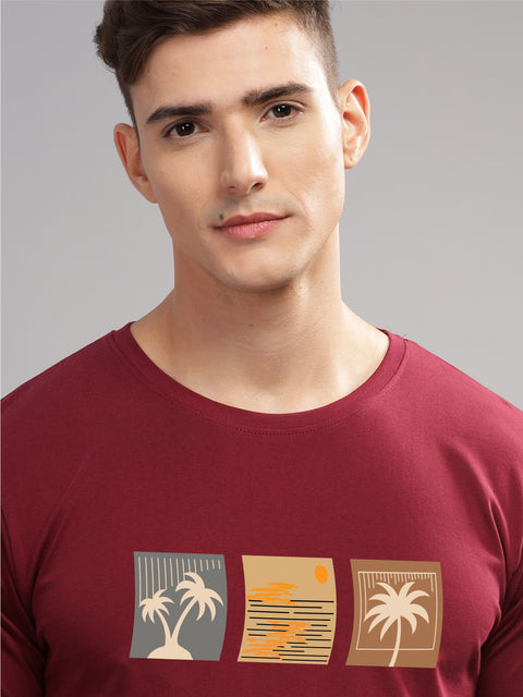 Adro Mens Printed T Shirt | The Super Soft Tshirt in India| Pure Cotton Lycra Breathable Fabric| 4 way stretch smart tech fabric| Round Neck T-Shirt (Also in Plus Size)