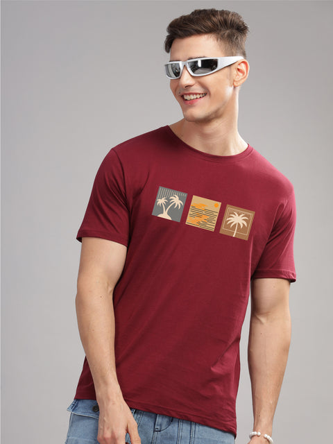 Adro Mens Printed T Shirt | The Super Soft Tshirt in India| Pure Cotton Lycra Breathable Fabric| 4 way stretch smart tech fabric| Round Neck T-Shirt (Also in Plus Size)