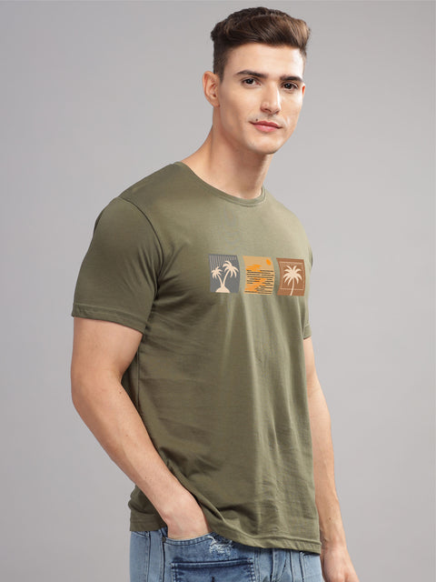 Adro Mens Printed T Shirt | The Super Soft Tshirt in India| Pure Cotton Lycra Breathable Fabric| 4 way stretch smart tech fabric| Round Neck T-Shirt (Also in Plus Size)