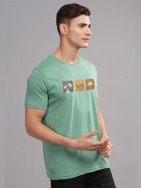Adro Mens Printed T Shirt | The Super Soft Tshirt in India| Pure Cotton Lycra Breathable Fabric| 4 way stretch smart tech fabric| Round Neck T-Shirt (Also in Plus Size)
