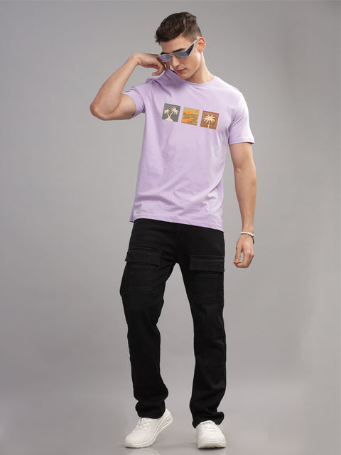 Adro Mens Printed T Shirt | The Super Soft Tshirt in India| Pure Cotton Lycra Breathable Fabric| 4 way stretch smart tech fabric| Round Neck T-Shirt (Also in Plus Size)