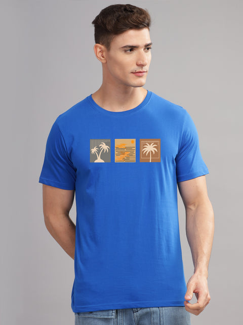 Adro Mens Printed T Shirt | The Super Soft Tshirt in India| Pure Cotton Lycra Breathable Fabric| 4 way stretch smart tech fabric| Round Neck T-Shirt (Also in Plus Size)