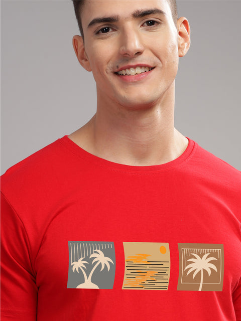 Adro Mens Printed T Shirt | The Super Soft Tshirt in India| Pure Cotton Lycra Breathable Fabric| 4 way stretch smart tech fabric| Round Neck T-Shirt (Also in Plus Size)