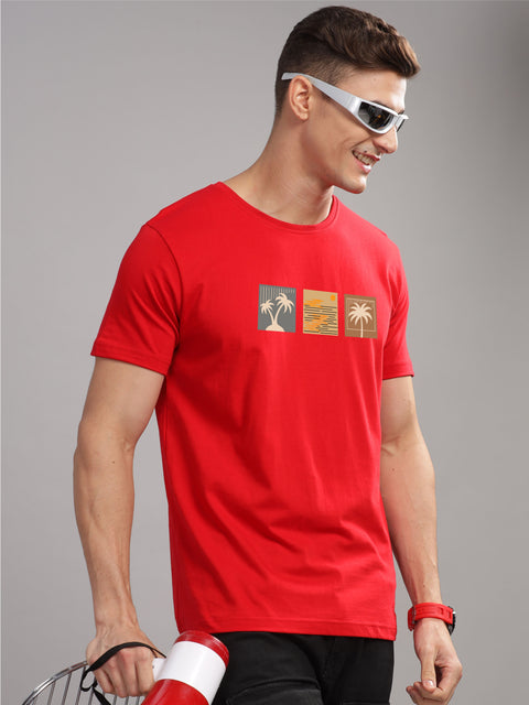 Adro Mens Printed T Shirt | The Super Soft Tshirt in India| Pure Cotton Lycra Breathable Fabric| 4 way stretch smart tech fabric| Round Neck T-Shirt (Also in Plus Size)