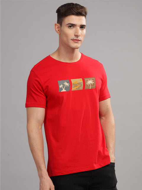 Adro Mens Printed T Shirt | The Super Soft Tshirt in India| Pure Cotton Lycra Breathable Fabric| 4 way stretch smart tech fabric| Round Neck T-Shirt (Also in Plus Size)